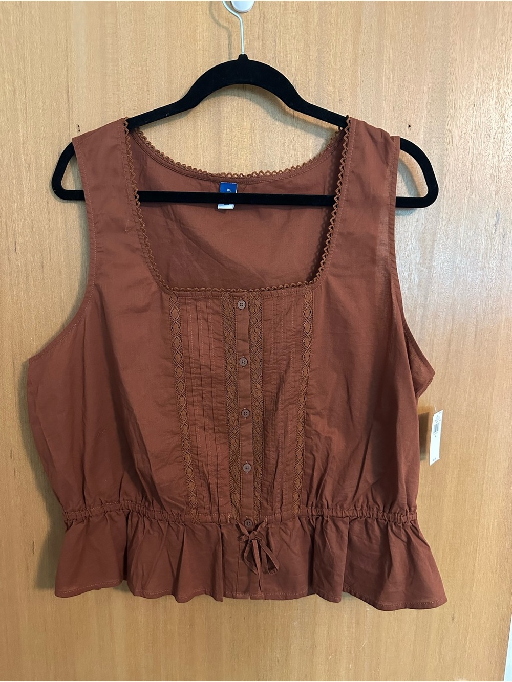 Old Navy Rust Brown Sleeveless Peplum Tank NWT